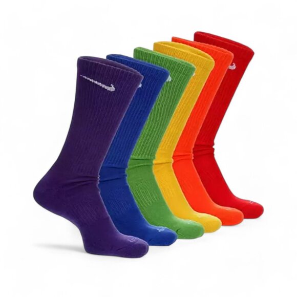 Nike Everyday Plus Cushioned Crew Training Socks L 6-PACK Multi Color SX6897-903 - Picture 2 of 11